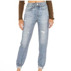 RAG & BONE Miramar Jogger Distressed look light wash Cotton Terry cloth Size XXS